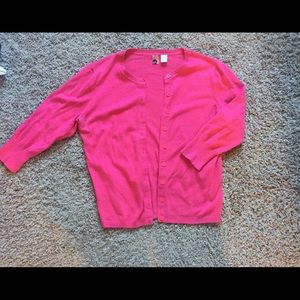3/4 Sleeve Pink Cardigan